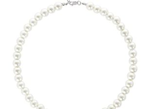 BABEYOND Round Imitation Pearl Necklace Wedding Pearl Necklace for Brides