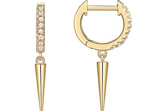 PAVOI 14K Gold Plated S925 Sterling Silver Post BOHO Drop Lightweight/Dangle Huggie Earrings for Women |Bohemian Dainty Earrings