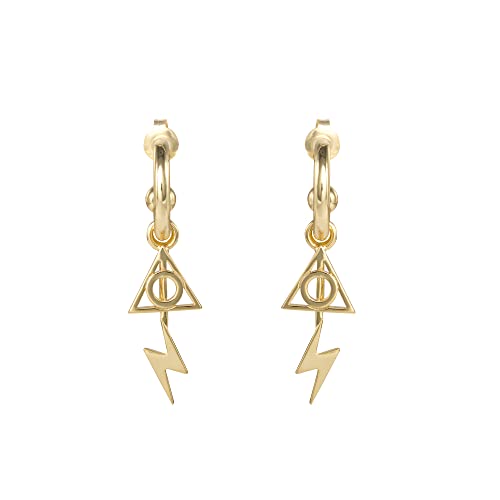 Harry Potter Womens Hoop Earrings with Dangle Harry Potter Charm - Harry Potter Earrings - Harry Potter Jewelry - Harry Potter Gifts Harry Potter Womens Hoop Earrings with Dangle Harry Potter Charm - Harry Potter Earrings - Harry Potter Jewelry - Harry Potter Gifts