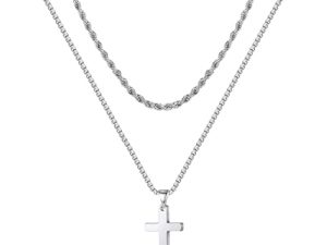 Ursteel Cross Necklace for Men