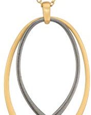 Lucky Brand Women's Two Tone Teardrop Pendant Necklace