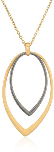 Lucky Brand Women's Two Tone Teardrop Pendant Necklace Lucky Brand Women's Two Tone Teardrop Pendant Necklace