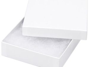 Jewelry Boxes - White - 3.5 x 3.5 x 7/8 inches - 6 pieces