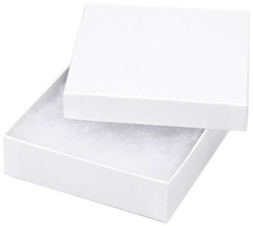 Jewelry Boxes - White - 3.5 x 3.5 x 7/8 inches - 6 pieces Jewelry Boxes - White - 3.5 x 3.5 x 7/8 inches - 6 pieces