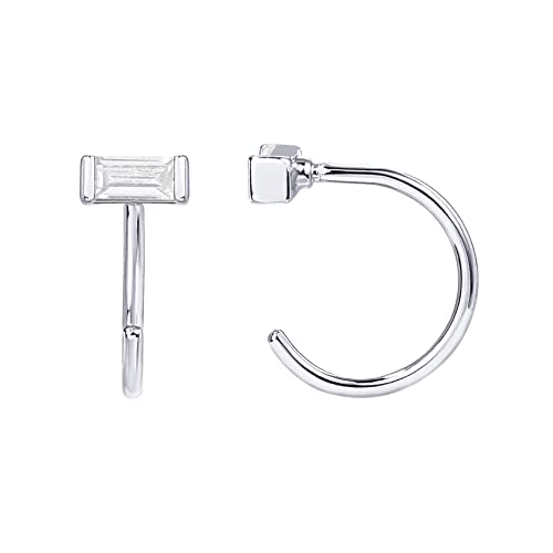PAVOI 925 Sterling Silver Huggie Half Hoop Earrings | Hypoallergenic Minimalist Tiny Cartilage Earring PAVOI 925 Sterling Silver Huggie Half Hoop Earrings | Hypoallergenic Minimalist Tiny Cartilage Earring