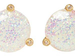 Kate Spade Glitter Round Opaque Earrings