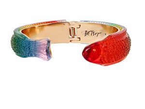 Betsey Johnson Rainbow Fish Bangle Bracelet