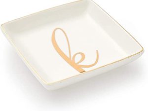 Letter K Ceramic Trinket Tray