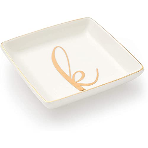 Letter K Ceramic Trinket Tray Letter K Ceramic Trinket Tray
