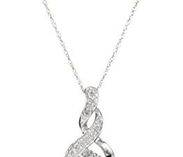 Amazon Collection 10k Diamond Pendant Necklace