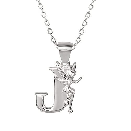 Disney Tinkerbell Initial Silver Pendant Necklace Disney Tinkerbell Initial Silver Pendant Necklace