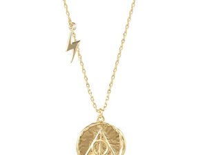 Harry Potter Wizarding World Officially Licensed Gold Plated Harry Potter Medallion Pendant Necklaces