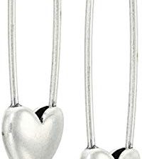 Lucky Brand Women's Heart Safety Pin Earrings