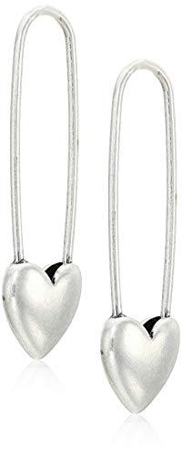 Lucky Brand Women's Heart Safety Pin Earrings Lucky Brand Women's Heart Safety Pin Earrings