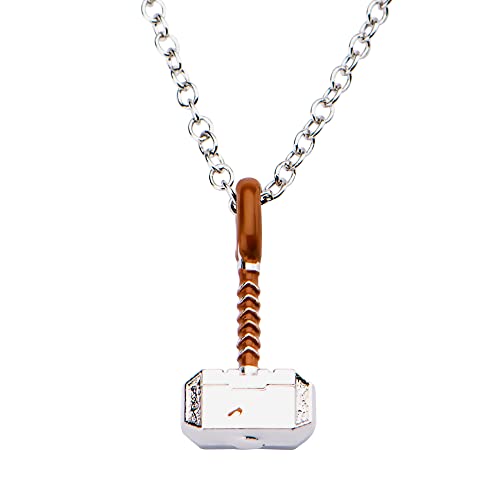 Marvel Comics Thor Hammer Unisex Adult Silver Plated Pendant Necklace. Official Licensed Jewelry Marvel Comics Thor Hammer Unisex Adult Silver Plated Pendant Necklace. Official Licensed Jewelry