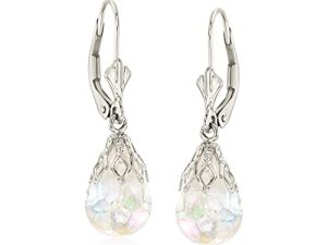 Ross-Simons Floating Opal Drop Earrings in 14kt White Gold