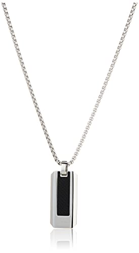 Tommy Hilfiger Men's Jewelry Carbon Fiber Pendant with Chain Color: Silver (Model: 2790354) Tommy Hilfiger Men's Jewelry Carbon Fiber Pendant with Chain Color: Silver (Model: 2790354)
