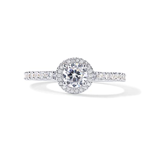 PAVOI 14K Gold Plated Halo Ring | Heart Ring for Women | Square Round Promise Rings for Her PAVOI 14K Gold Plated Halo Ring | Heart Ring for Women | Square Round Promise Rings for Her