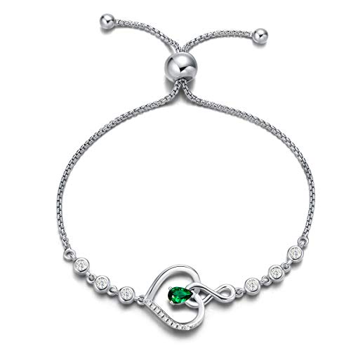 Agvana Birthstone Bracelets Christmas Gifts for Women Sterling Silver Genuine or Created Gemstone Tennis Bracelet Infinity Love Jewelry Bolo Bracelet Anniversary Birthday Gifts for Women Girls Mom Her Agvana Birthstone Bracelets Christmas Gifts for Women Sterling Silver Genuine or Created Gemstone Tennis Bracelet Infinity Love Jewelry Bolo Bracelet Anniversary Birthday Gifts for Women Girls Mom Her