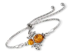 Ross-Simons Gemstone Bumblebee Bolo Bracelet in Sterling Silver