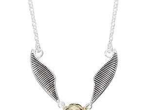 Harry Potter Women's Silver Plated Quidditch Golden Snitch Necklace