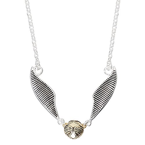 Harry Potter Women's Silver Plated Quidditch Golden Snitch Necklace Harry Potter Women's Silver Plated Quidditch Golden Snitch Necklace