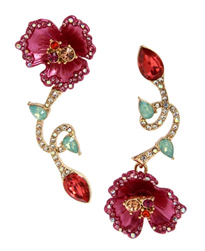 Betsey Johnson Floral Mismatch Earrings Betsey Johnson Floral Mismatch Earrings