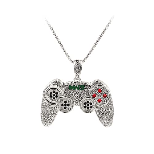 To My Son/Grandson Necklace Colorful Crystal Game Controller Necklaces Punk Hip Hop Friendship Necklace Game Console Necklace for Son/Grandson Best Friends To My Son/Grandson Necklace Colorful Crystal Game Controller Necklaces Punk Hip Hop Friendship Necklace Game Console Necklace for Son/Grandson Best Friends