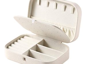Casegrace Jewelry Box For Women Travel Jewelry Organizer Double Layer for Necklace Earring Rings Jewelry Holder Case