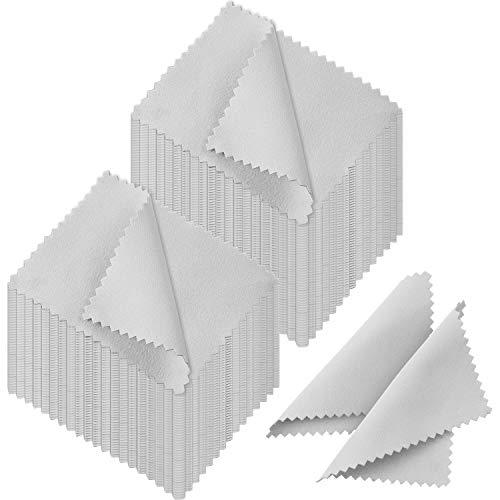 200 Pieces Jewelry Cleaning Cloth Double-Sided Polishing Cloths Glasses Cleaning Cloths for Gold Silver and Platinum Jewelry Watch Coins Glasses 200 Pieces Jewelry Cleaning Cloth Double-Sided Polishing Cloths Glasses Cleaning Cloths for Gold Silver and Platinum Jewelry Watch Coins Glasses