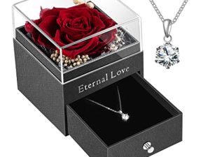 PURELOVE Rose with I Love You Necklace in 100 Languages