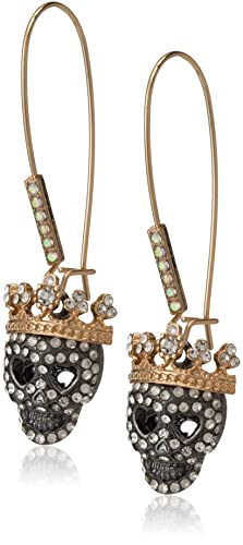 Betsey Johnson Pave Skull Dangle Earrings Betsey Johnson Pave Skull Dangle Earrings