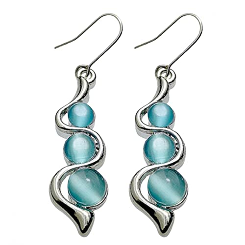 Earrings for Women Ladies Creative Curve Line Fashion Personalized Cat Eye Gem Wavy Jewelry Gifts Earrings for Women Ladies Creative Curve Line Fashion Personalized Cat Eye Gem Wavy Jewelry Gifts