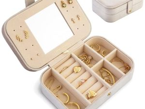 Plush Velvet Travel Jewelry Box Organizer | Travel Jewelry Organizer