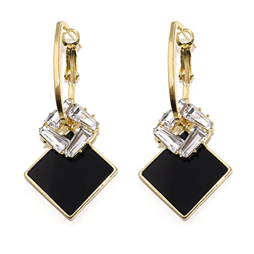 Black White Earrings for Women Girls Gold Plated Dangle Drop Fashion Geometric Statement Jewelry Black White Earrings for Women Girls Gold Plated Dangle Drop Fashion Geometric Statement Jewelry