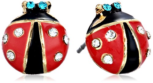 Betsey Johnson Red & Black Ladybug Stud Earrings Betsey Johnson Red & Black Ladybug Stud Earrings