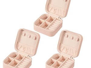 LETURE 3 Pieces Small Jewelry Box Organizer for Women Girls