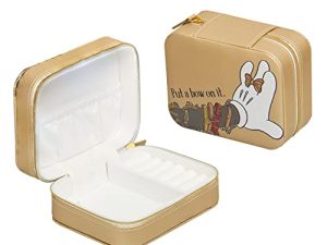 Disney Minnie Mouse Put A Bow On It Faux Leather Travel Jewelry Box Organizer