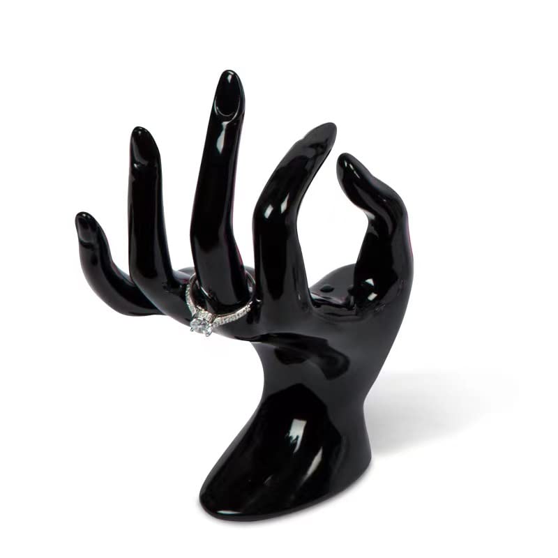 Hand OK Shape Jewelry Display Holder Bracelet Ring Stand Support Holder Stand (Black) Hand OK Shape Jewelry Display Holder Bracelet Ring Stand Support Holder Stand (Black)