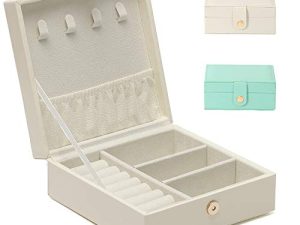 Euclidean Cube Small Jewelry Box for Women - Travel Jewelry Organizer Portable Storage Earring