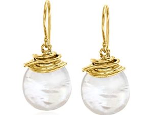 Ross-Simons 12-13mm Cultured Coin Pearl Drop Earrings