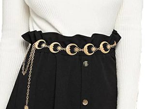 Navoky Moon Star Metal Waist Chain Sun Pendant Belly Belt Body Chains Jewelry Accessories for Women and Girls