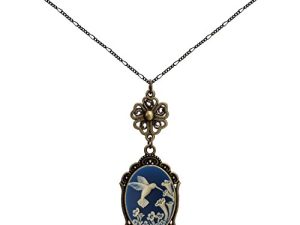 Yspace Lucky Clover Cameo Necklace Best Friend Heart Charms Jewelry 2 Chain Deluxe Gift