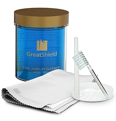 GreatShield Fine Jewelry Cleaner Solution Kit with Cleaning Brush GreatShield Fine Jewelry Cleaner Solution Kit with Cleaning Brush