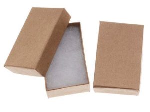 RJ Displays- 20 Pack Cotton Filled Brown Kraft Box for Pocket Watch