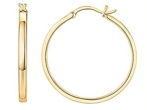 PAVOI 14K Gold Plated 925 Sterling Silver Post Lightweight Hoops | 20mm - 30mm | Gold Hoop Earrings for Women
