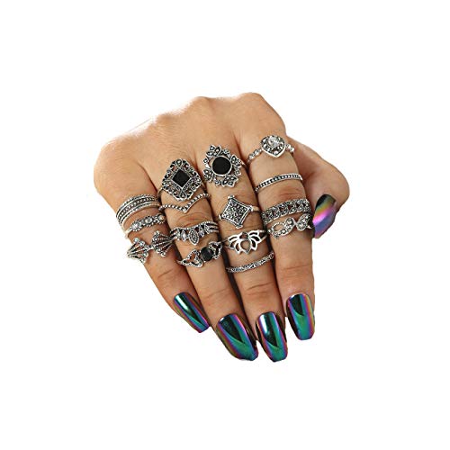 6-16 PCS Knuckle Stacking Rings for Women Teen Girls 6-16 PCS Knuckle Stacking Rings for Women Teen Girls