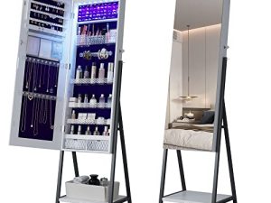 Lvifur 8 LEDS Jewelry Armoire 60''H