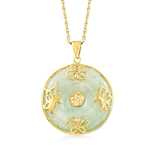 Ross-Simons Good Fortune Butterfly Pendant Necklace in 18kt Gold Over Sterling Ross-Simons Good Fortune Butterfly Pendant Necklace in 18kt Gold Over Sterling