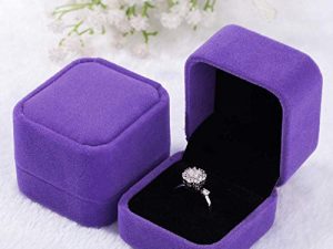2 Pack Velvet Ring Boxes